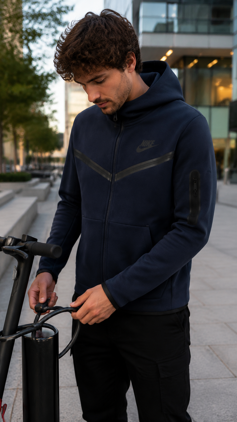 Nike Ανδρική Ζακέτα με Κουκούλα – Σκούρο Μπλε – XL