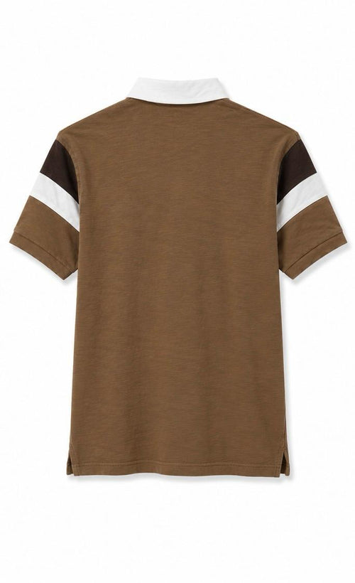 Adidas Rugby Polo Shirt – Brown/White – XL