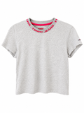 Tommy Jeans Γυναικείο T-Shirt Γκρι Melange-S