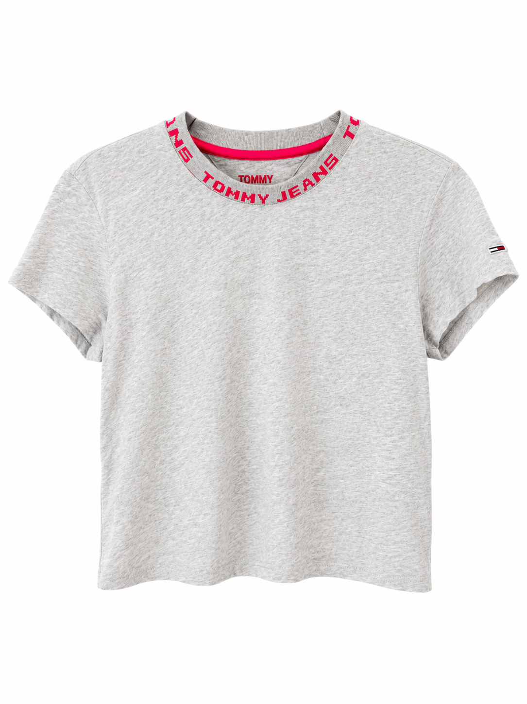 Tommy Jeans Γυναικείο T-Shirt Γκρι Melange-S