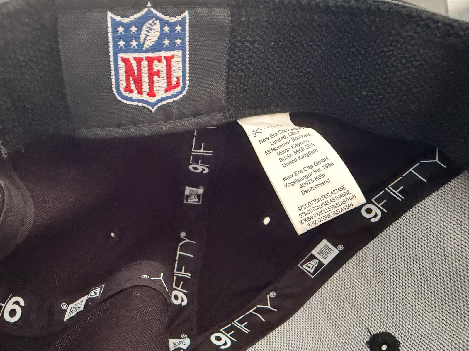 New Era 9FIFTY NFL Las Vegas Raiders Stretch-Snap Cap – Black-SMALL-MEDIUM