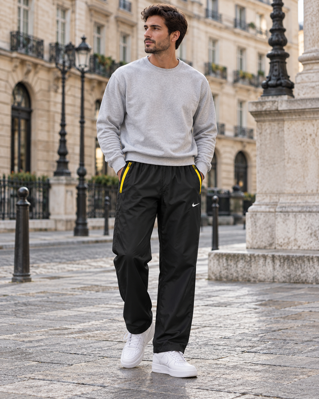 Nike Ανδρικό Παντελόνι Φόρμας Μαύρο - XXL