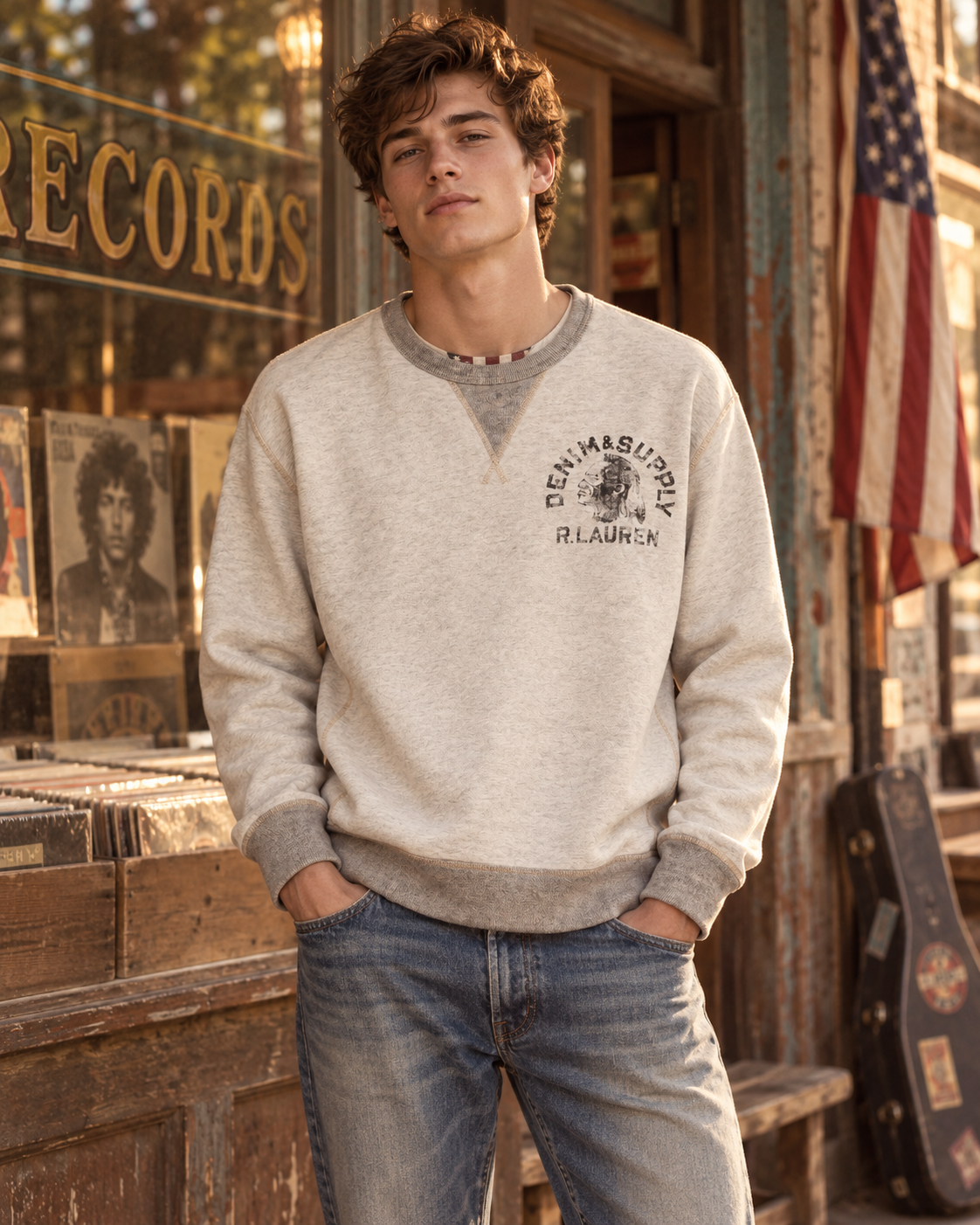 Ralph Lauren Ανδρικό Φούτερ Γκρι – L