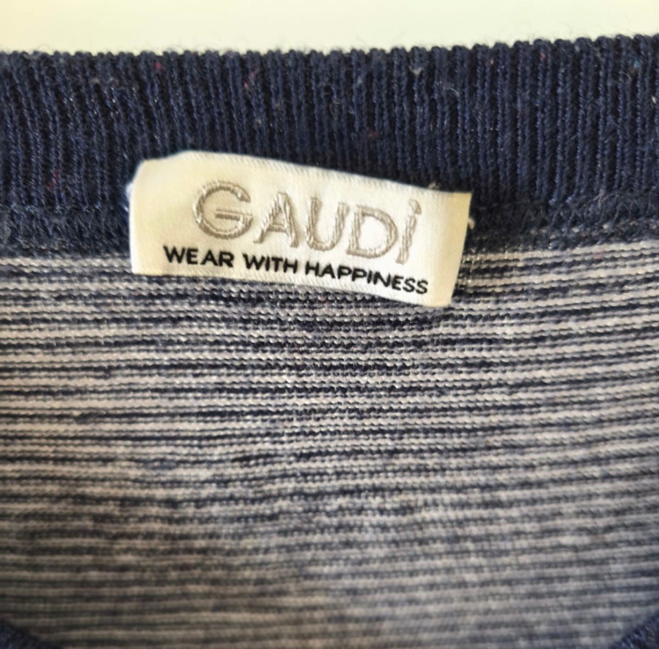 Gaudì Ανδρική Πλεκτή Μπλούζα Ριγέ V-Neck-XL