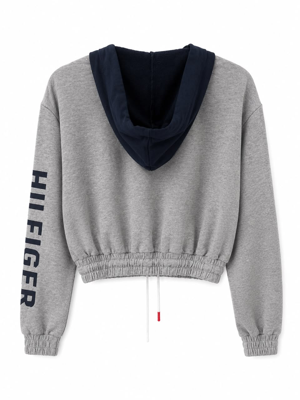 Tommy Hilfiger Cropped Hoodie – Grey/Navy-XS