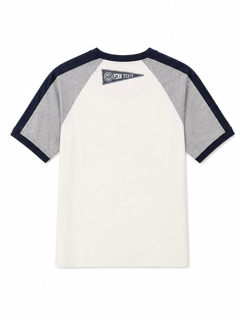 Champion Ανδρικό T-Shirt Μπλουζάκι Penn State – Λευκό/Γκρι/Μπλε – M