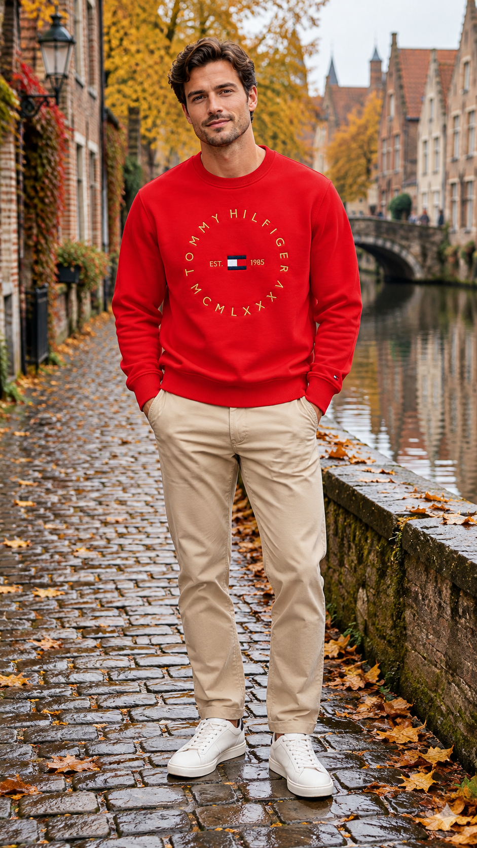 Tommy Hilfiger Ανδρικό Φούτερ – Κόκκινο - M
