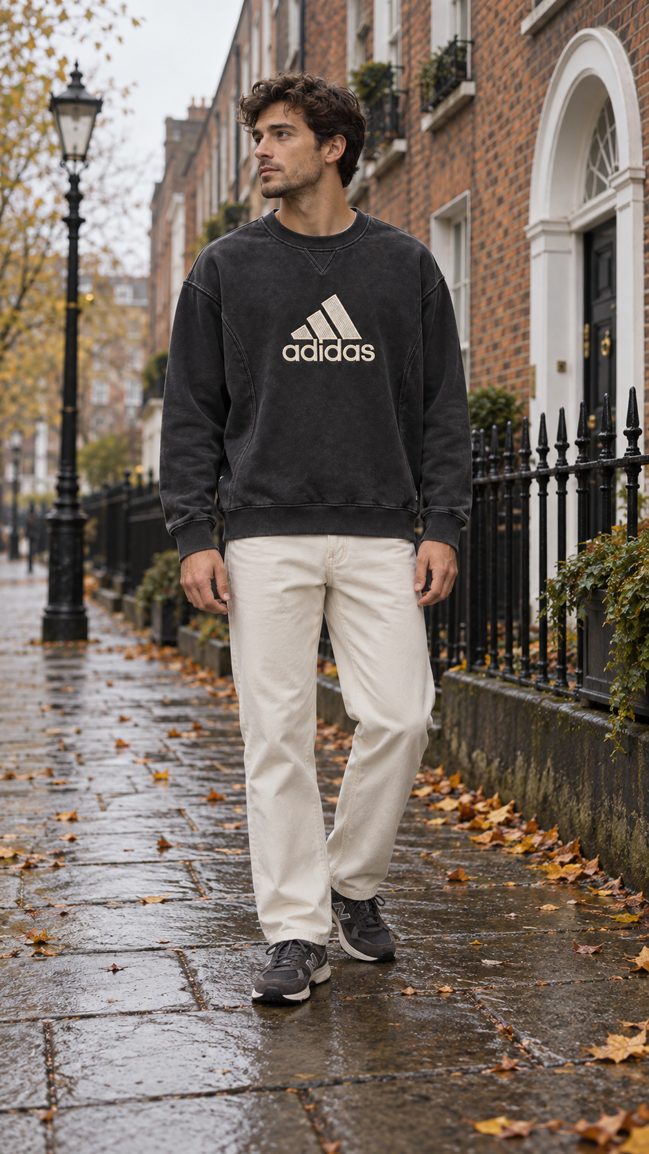 Adidas Ανδρικό Φούτερ – Ανθρακί - L