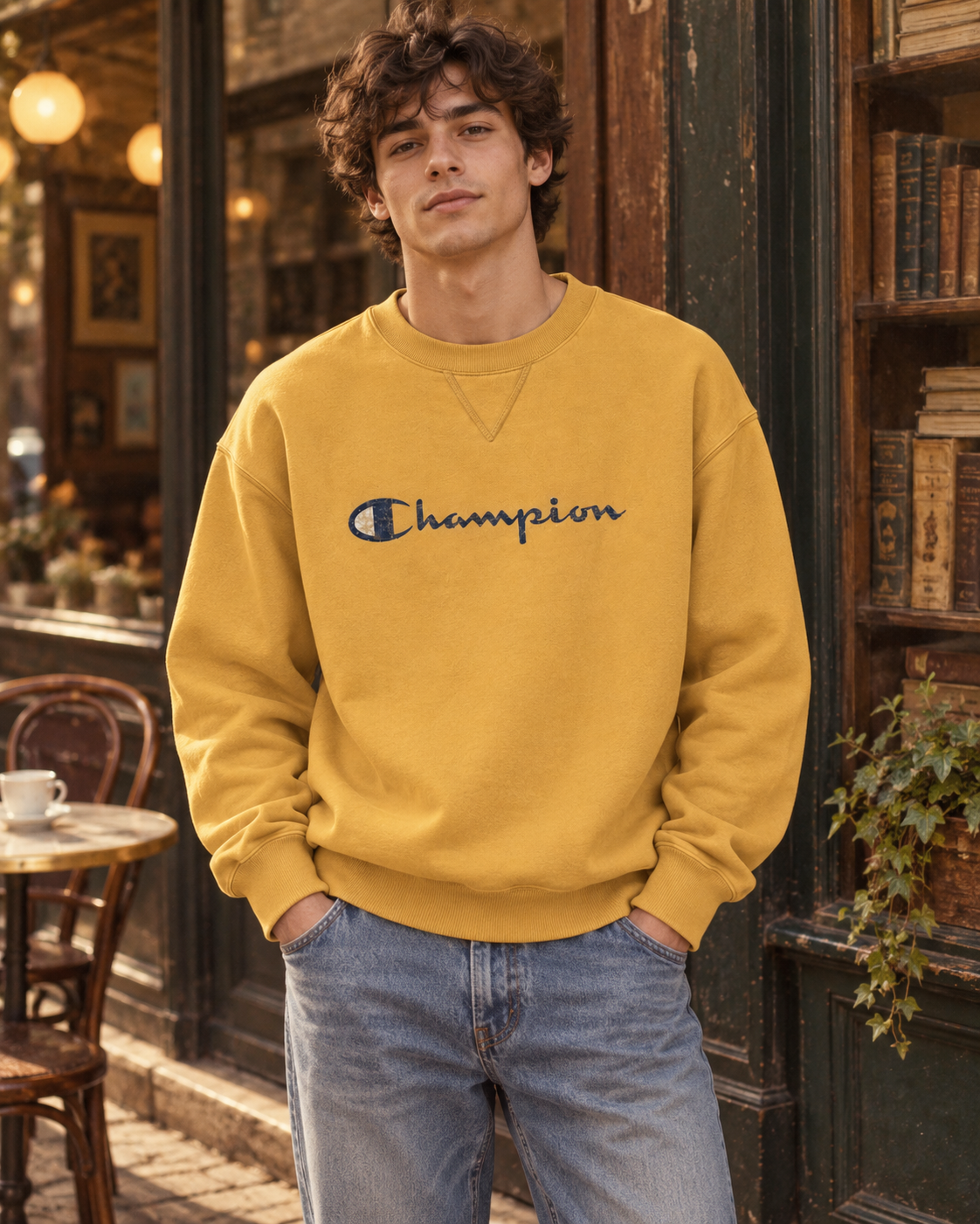 Champion Ανδρικό Φούτερ Μουσταρδί – L