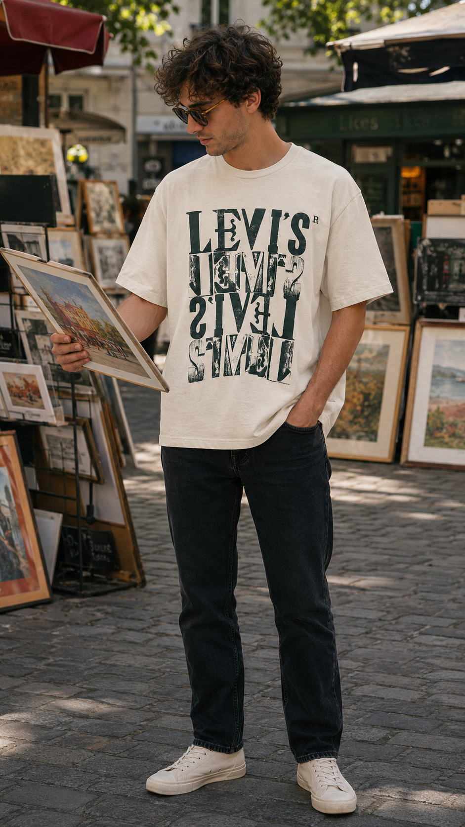 Levi’s Ανδρικό T-Shirt Μπλουζάκι – Εκρού – XXL