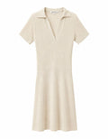 Tommy Hilfiger Ribbed Knit Dress – Cream-XS