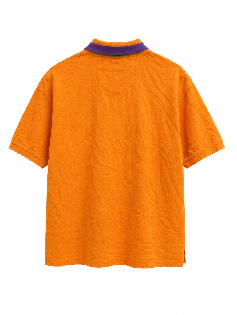 Nautica Ανδρικό Polo Πορτοκαλί / Colorblock Logo Polo XL
