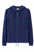 Nike Velour Zip Hoodie – Navy Blue-M