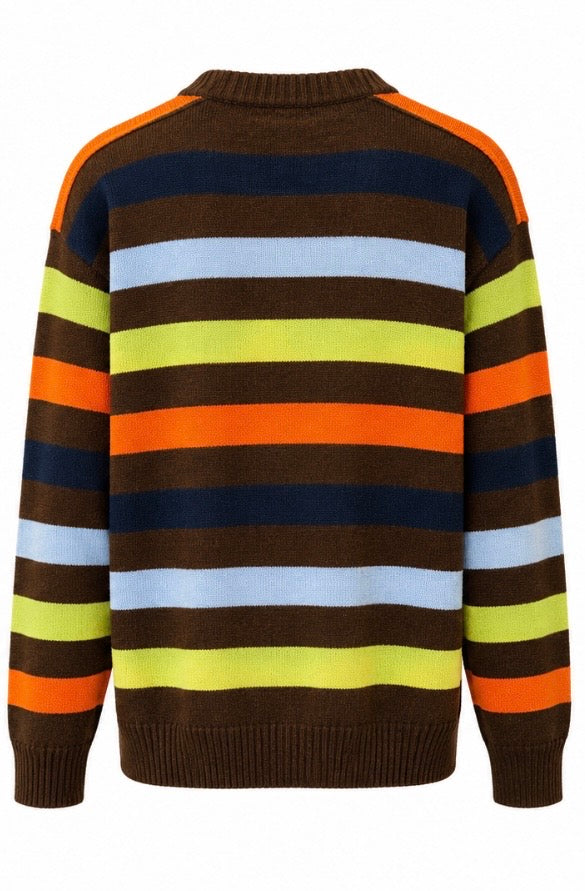 Paul & Shark Πολύχρωμο Ριγέ Πλεκτό Pullover-XL