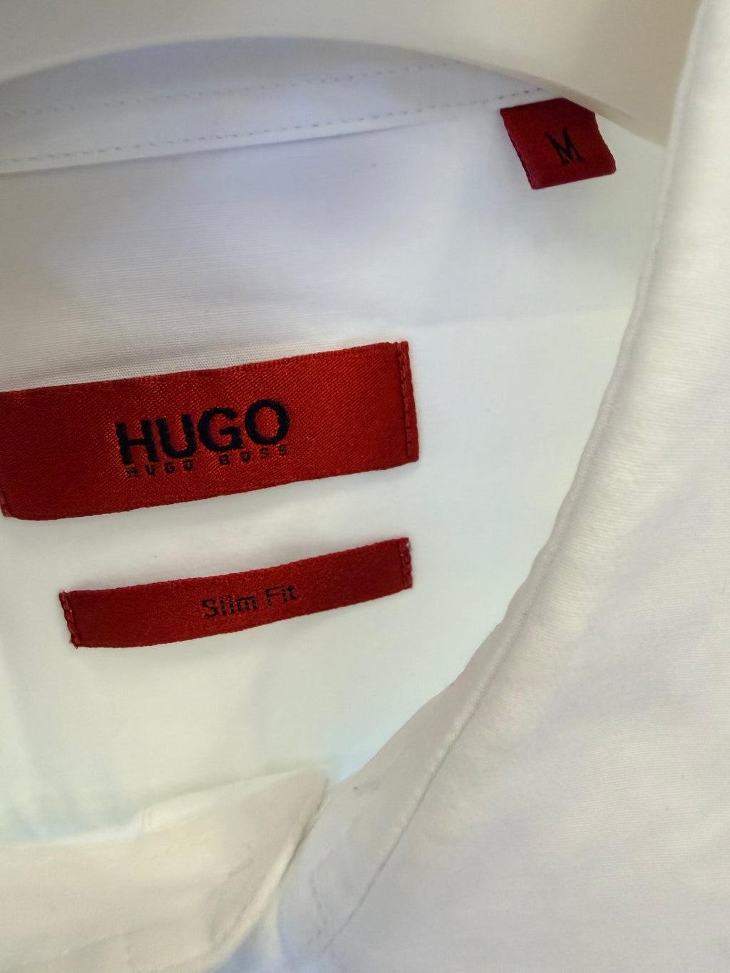 HUGO Ανδρικό Λευκό Πουκάμισο Slim Fit-M