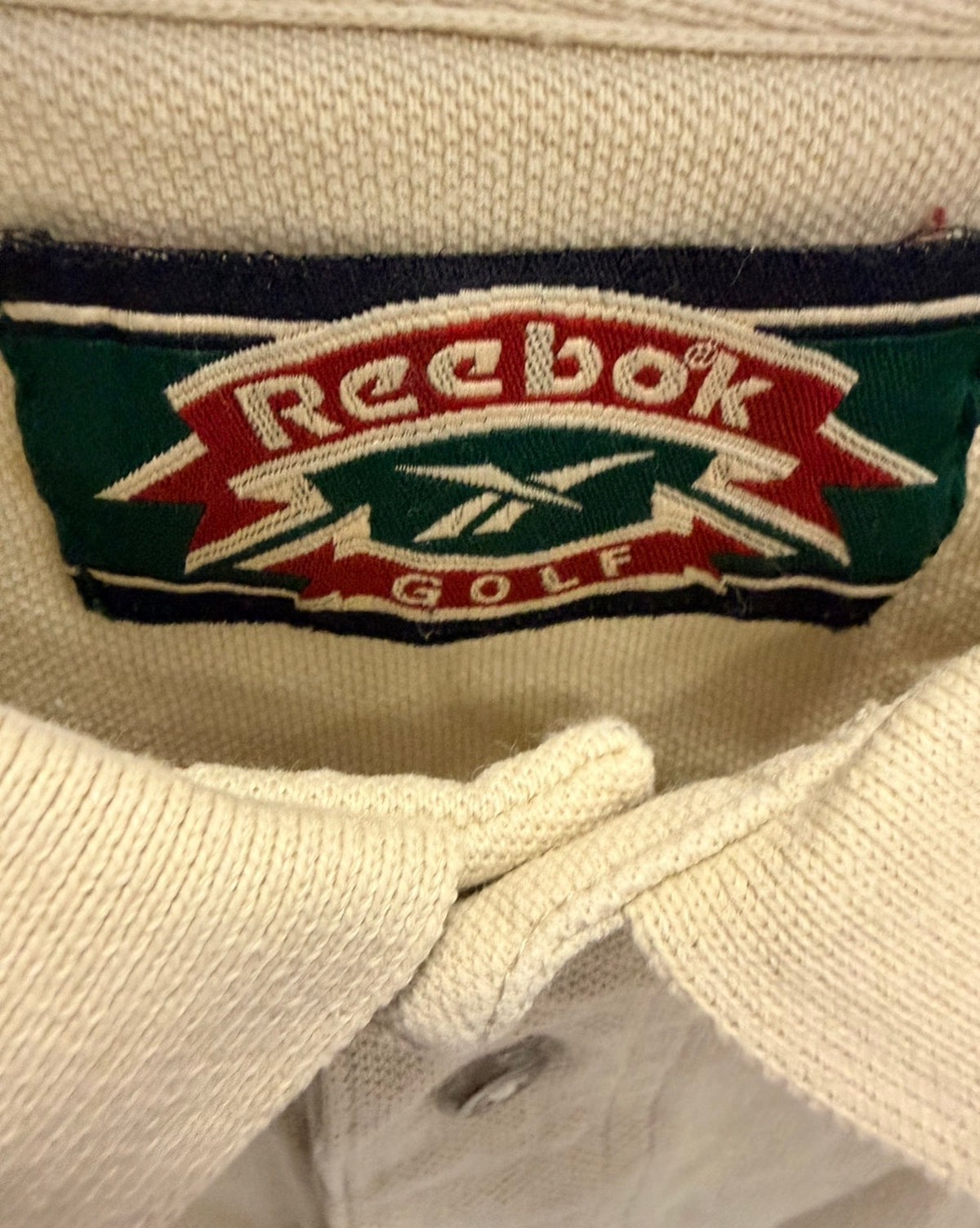 Reebok Vintage Beige Polo Shirt – L