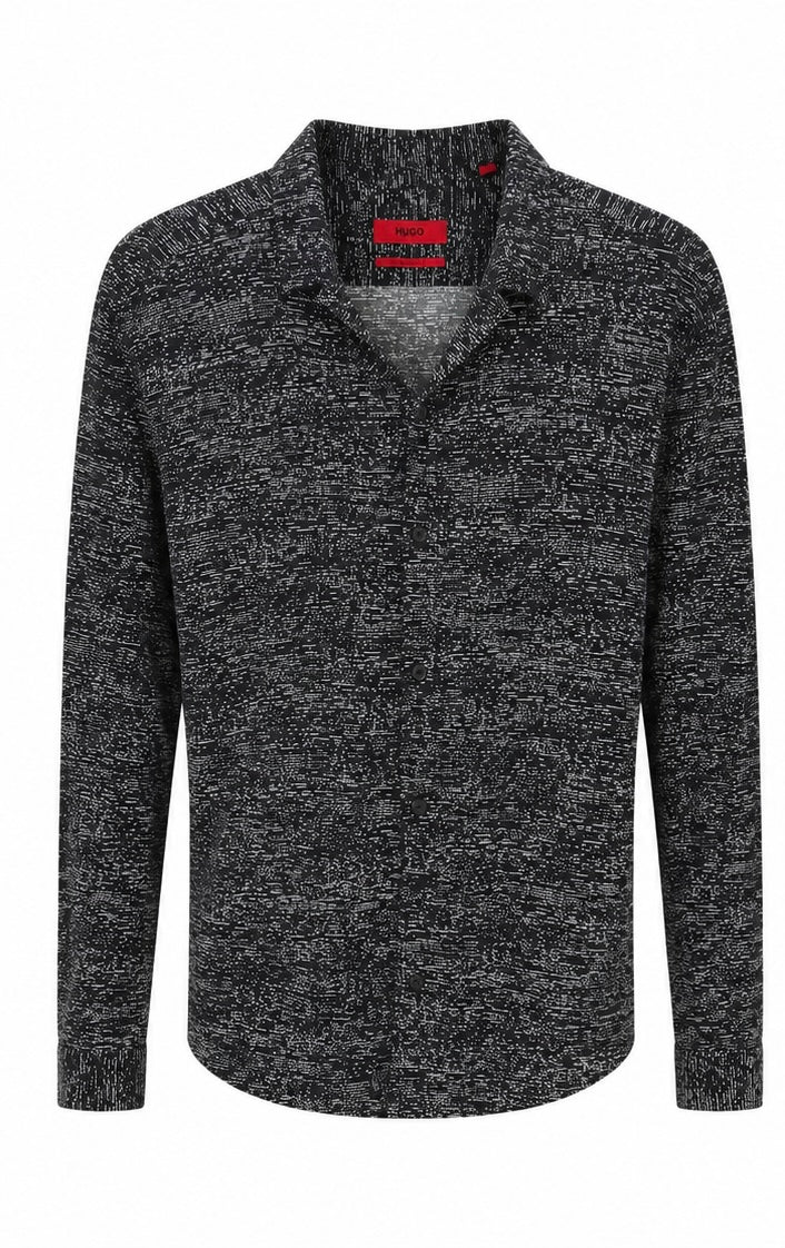 HUGO Printed Shirt – Black/White-XL