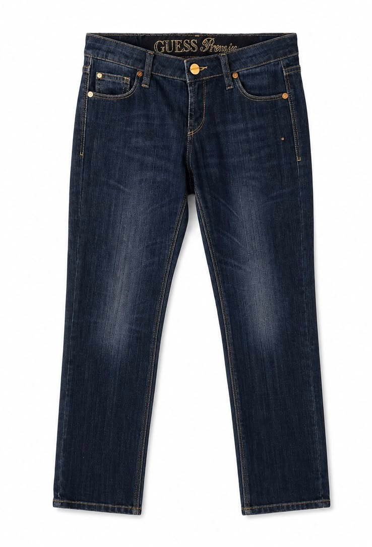 Guess Premium Γυναικείο Jeans Σκούρο Μπλε Slim Fit-W27