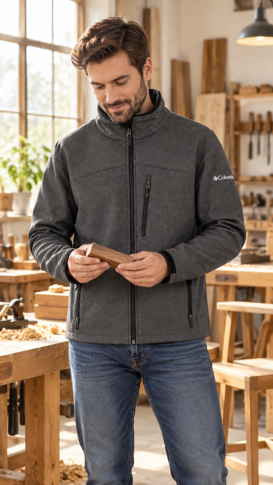 Columbia Ανδρικό Softshell Μπουφάν – Γκρι – L