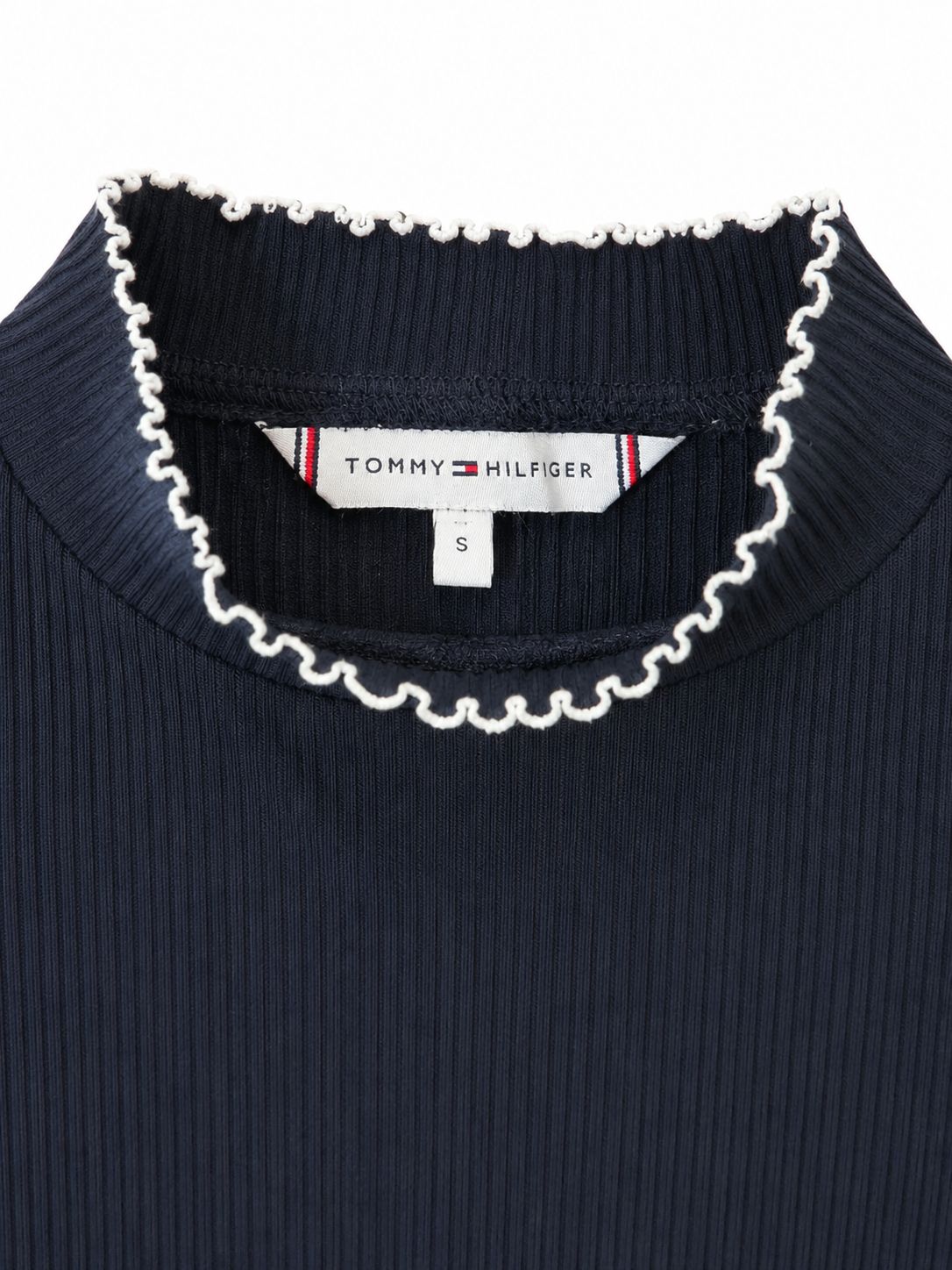 Tommy Hilfiger Ribbed Mock Neck Top-S