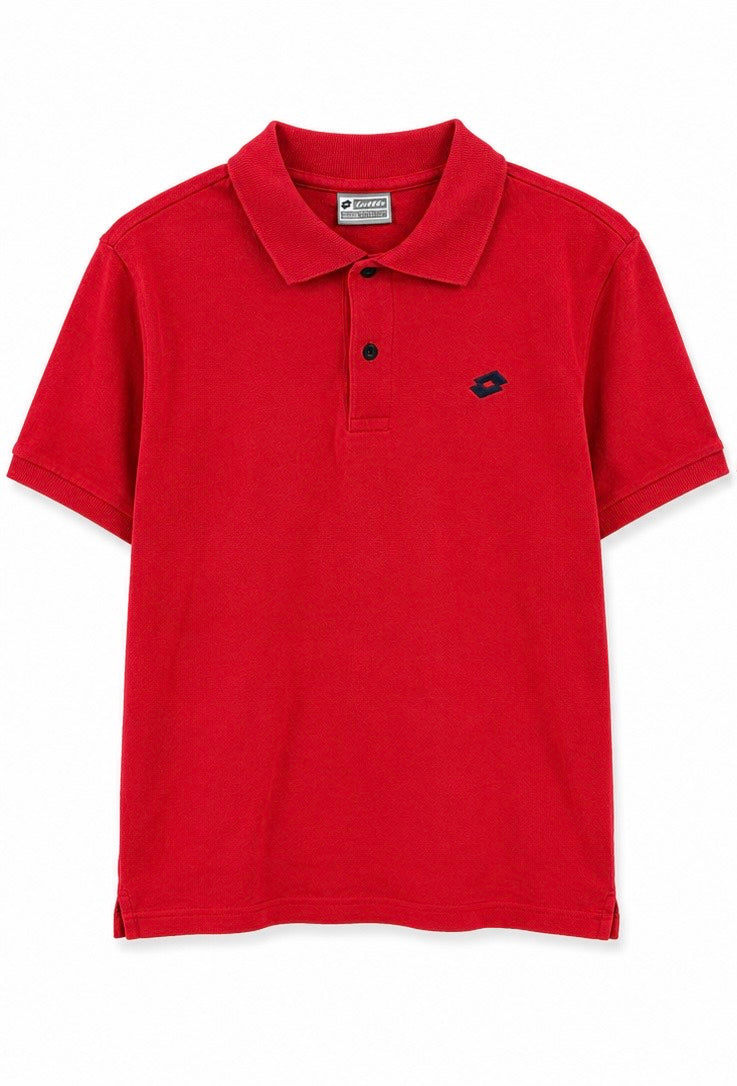 Lotto Classic Logo Polo Shirt Red-M
