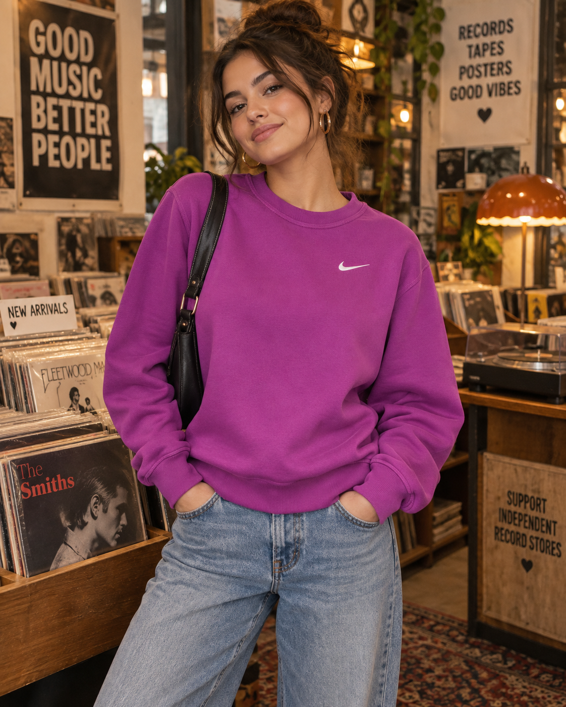 Nike Γυναικείο Φούτερ Μωβ – S