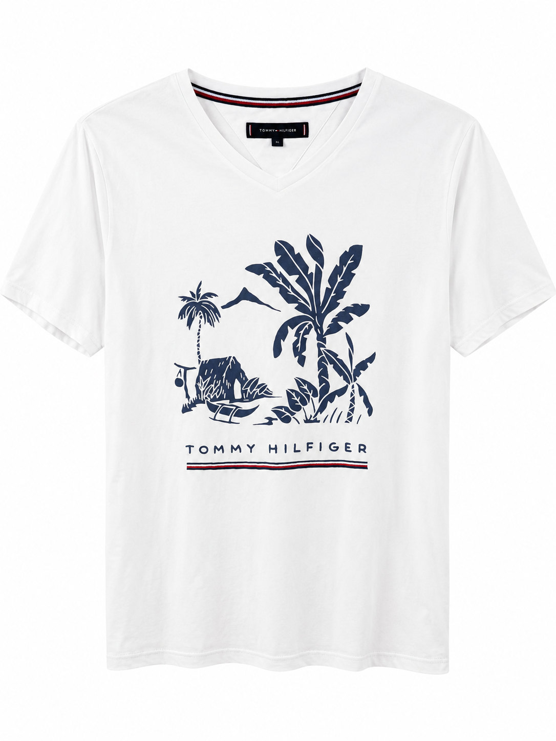 Tommy Hilfiger Λευκό T-Shirt Tropical Print-M