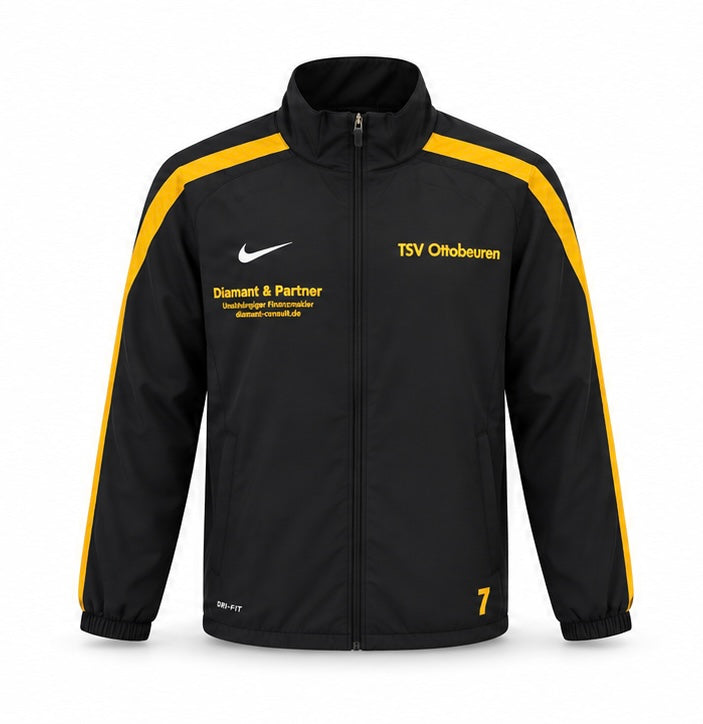 Nike Ανδρική Ζακέτα Μαύρη Κίτρινη - L