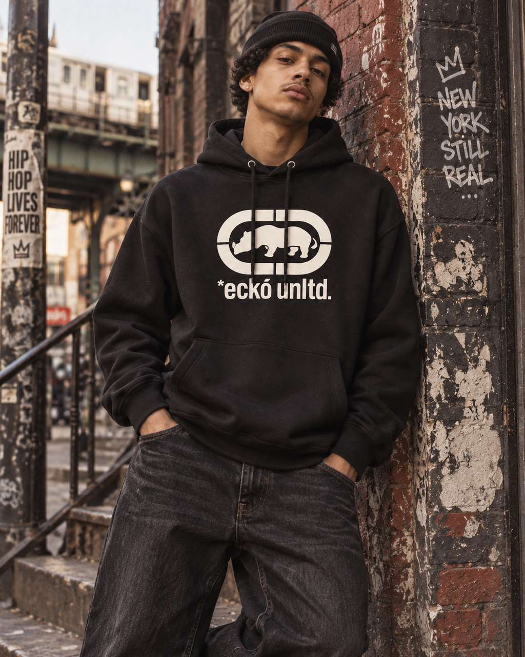 Ecko Unltd Ανδρικό Φούτερ Μαύρο – 4XL