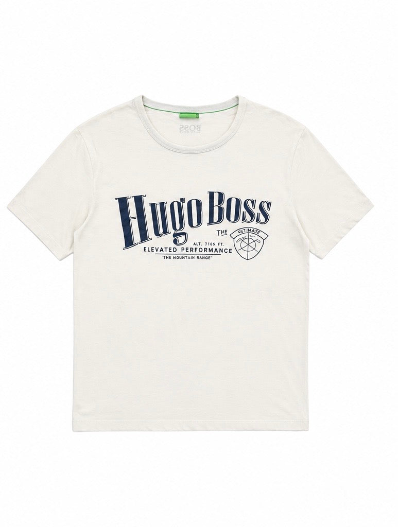 BOSS Ανδρικό T-Shirt Μπλουζάκι – Λευκό –L