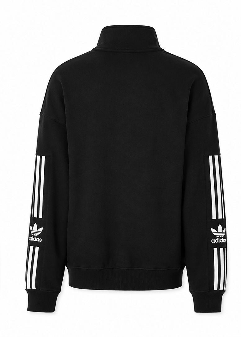 Adidas Originals Adicolor 3-Stripes Half Zip Sweatshirt – Μαύρο-M