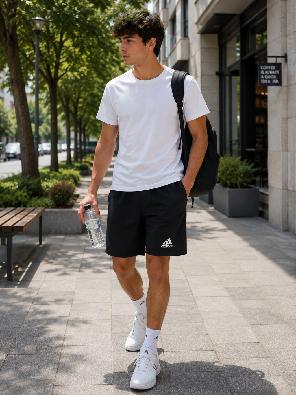 Adidas Ανδρικό Αθλητικό Σορτς – Μαύρο – L