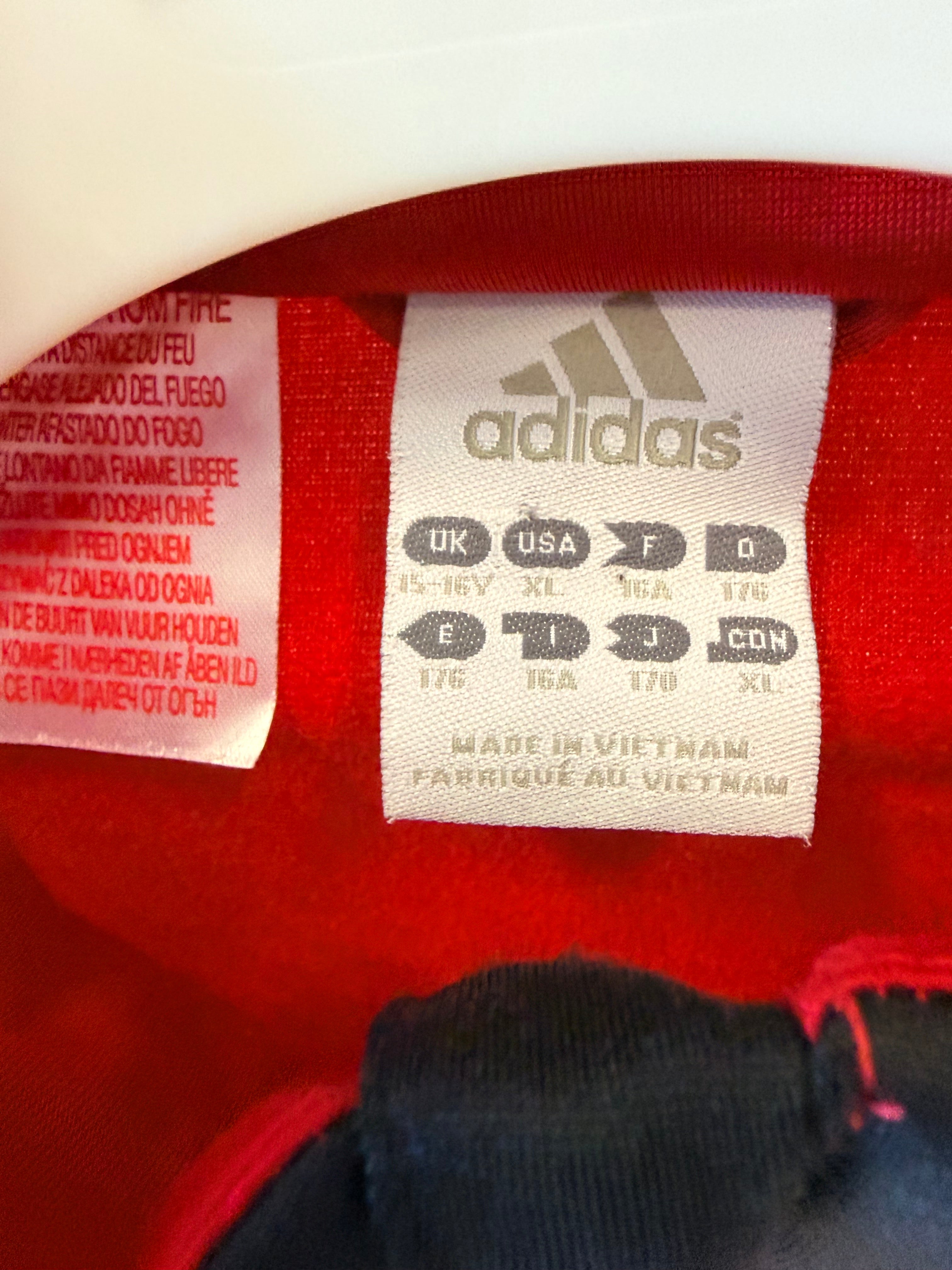 Adidas Track Jacket Κόκκινο / Μαύρο Full Zip-XL