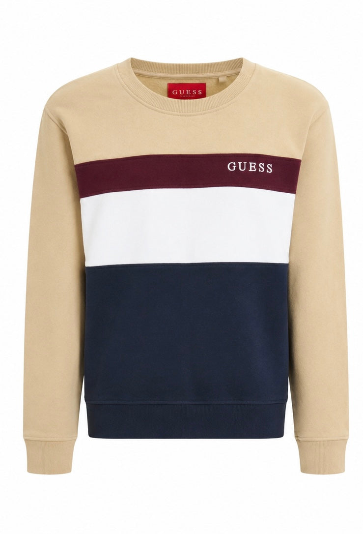 Guess Colorblock Sweatshirt – Beige-XS