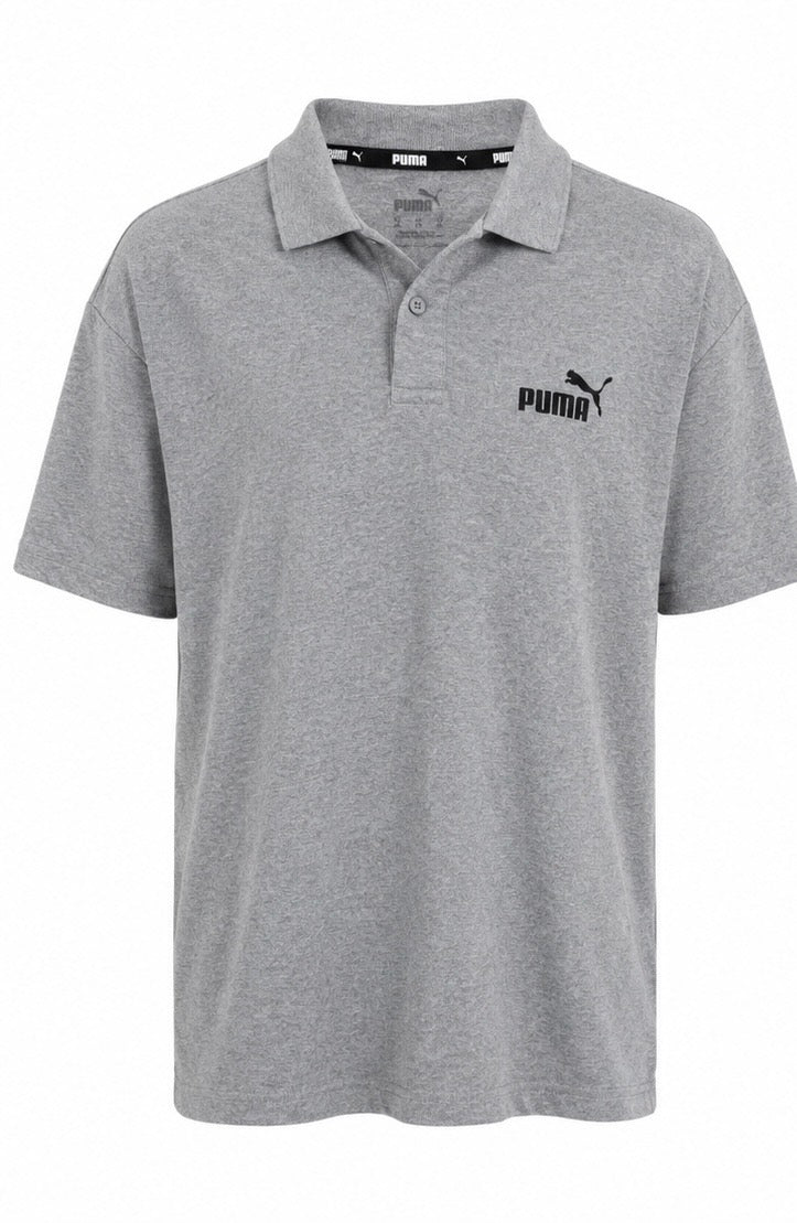 Puma Ανδρικό Polo Γκρι / Essential Logo Polo-XL
