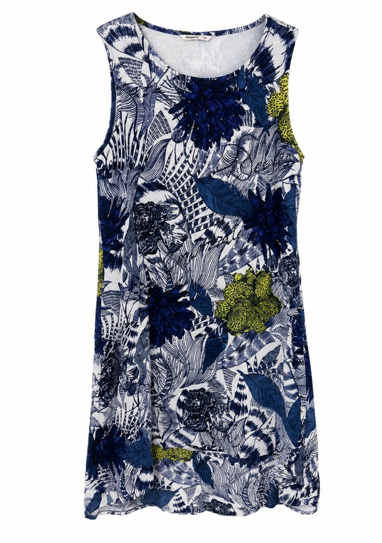 Desigual Floral Print Sleeveless Dress –EU38