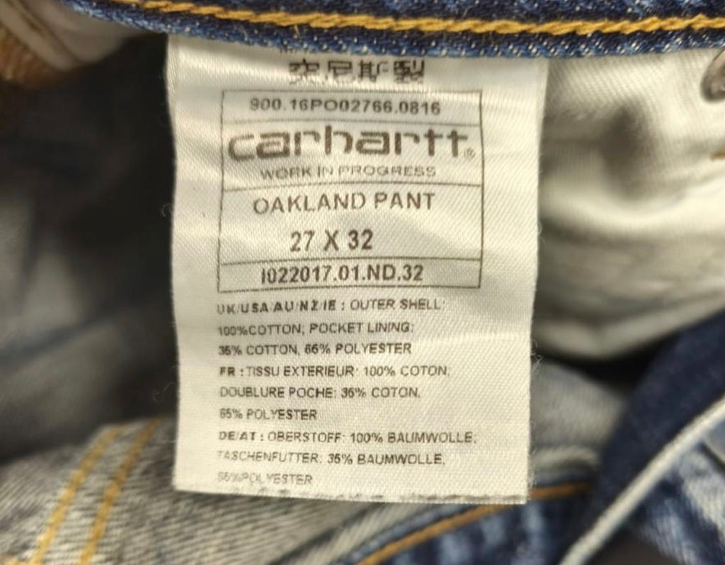 Carhartt WIP Γυναικείο Τζιν Παντελόνι Μπλε - W27/L32