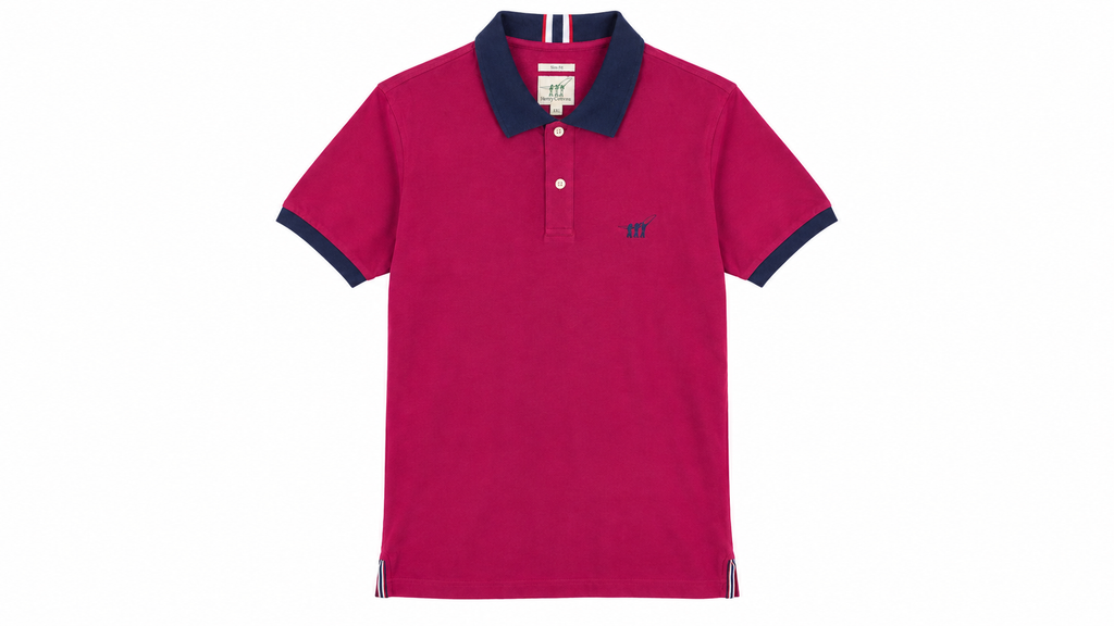 Henry Cottons Ανδρικό Polo Μπλουζάκι – Φούξια – Size XXL