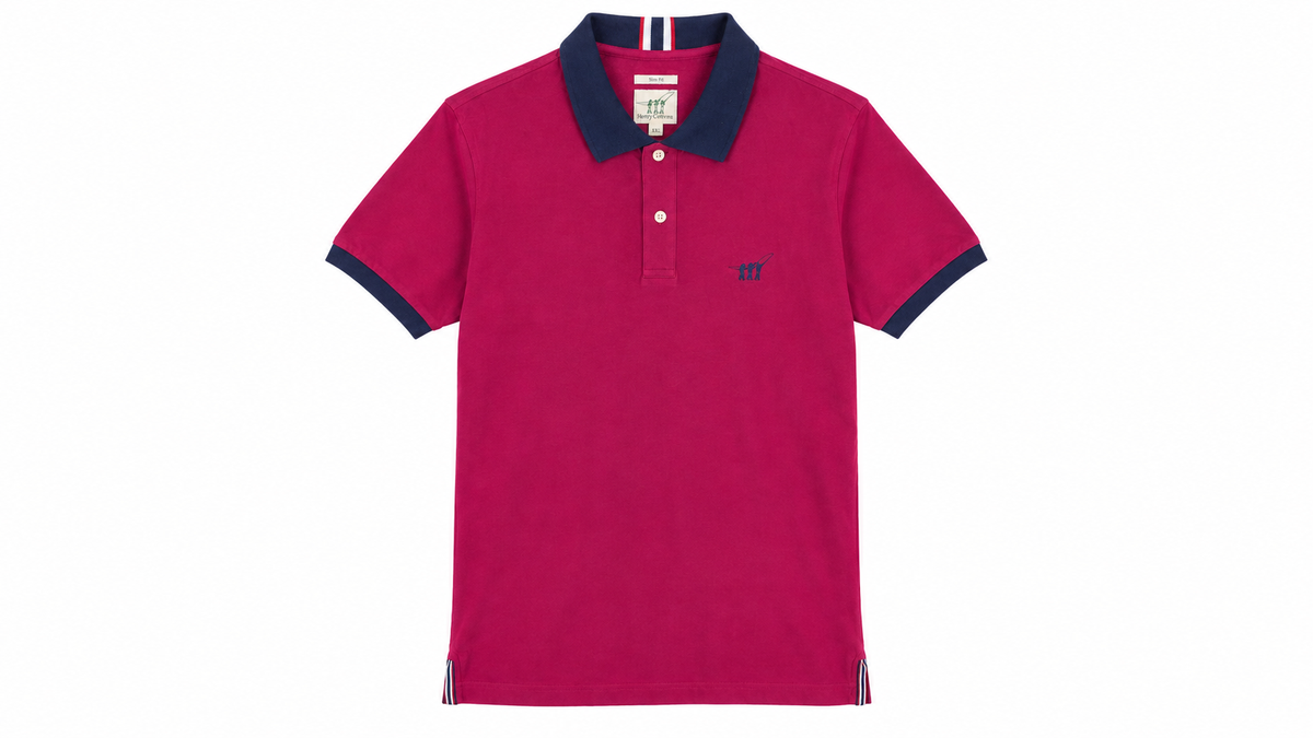 Henry Cottons Ανδρικό Polo Μπλουζάκι – Φούξια – Size XXL