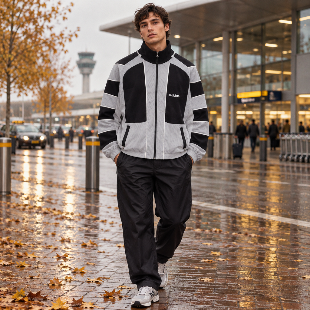 Adidas Ανδρική Ζακέτα Γκρι - L