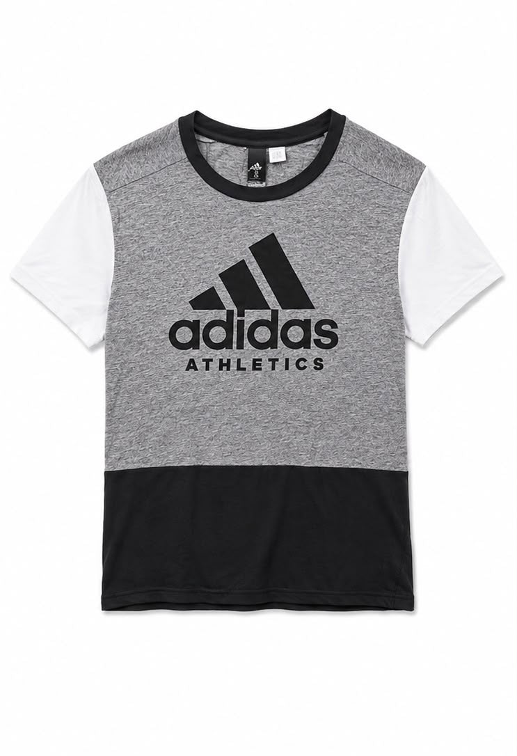 Adidas Athletics Γυναικείο T-Shirt Μπλουζάκι – Γκρι/Μαύρο/Λευκό – M