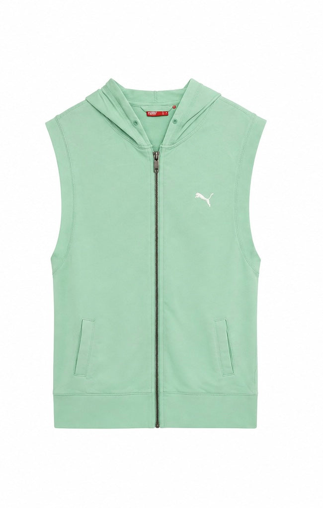 Puma Γυναικεία Αμάνικη Ζακέτα με Κουκούλα – Μέντα – L