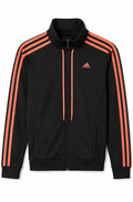 adidas Essentials 3-Stripes Track Jacket – Black/Coral-XL