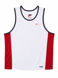 Nike Dri-FIT Mesh Tank Top – White/Red-M