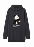 Fila White Line Γυναικείο Φόρεμα Φούτερ Panda – Μαύρο – L