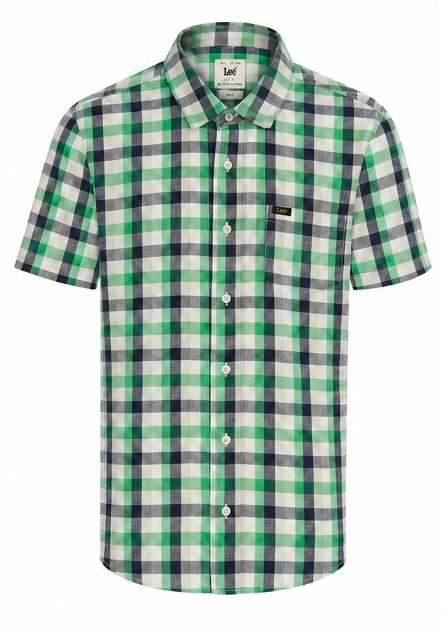 Lee Ανδρικό Κοντομάνικο Καρό Πουκάμισο Slim Fit – Πράσινο/Μπλε – L