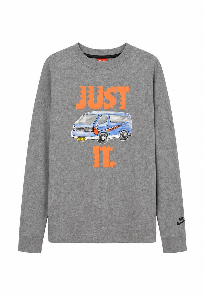Nike Ανδρικό Φούτερ Μπλουζάκι Just Do It – Γκρι – XL