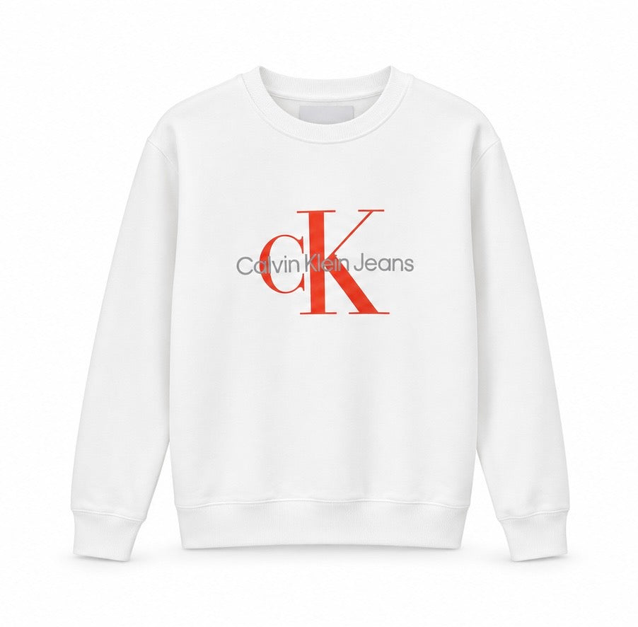 Calvin Klein Jeans Ανδρικό Φούτερ Λευκό - S