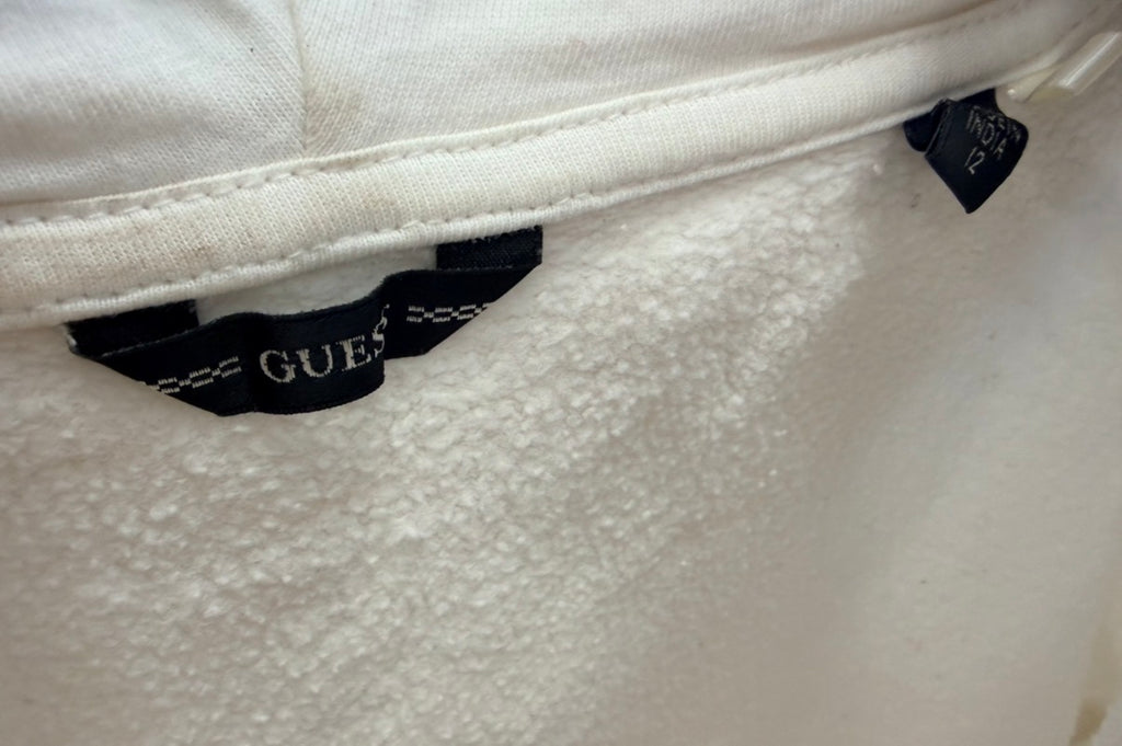 Guess Γυναιεκείο Φούτερ Hoodie – Εκρού / Ροζ Leopard – S