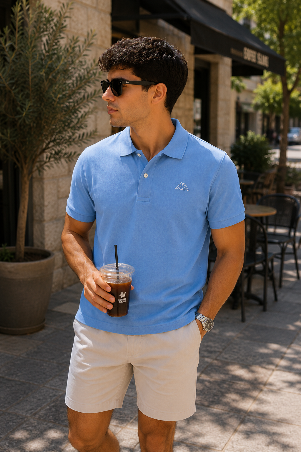 Kappa Robe di Kappa Ανδρικό Polo Μπλουζάκι – Γαλάζιο – S